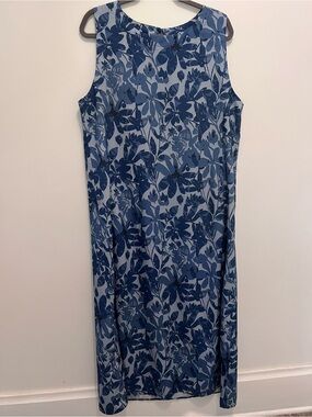 RipSkirt Hawaii Sun Dress Long XL Camo Floral Blues